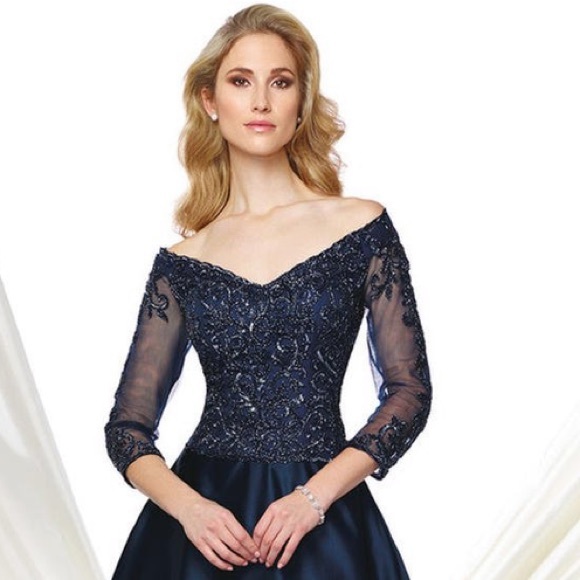 Montage by MonCheri 3/4 length sleeves gown - Picture 2 of 8